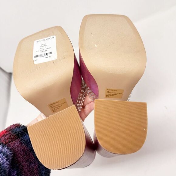 Steve Madden Ruby Pink Rhinestone Platform Crystal Pumps Size 10 - Picture 7 of 9